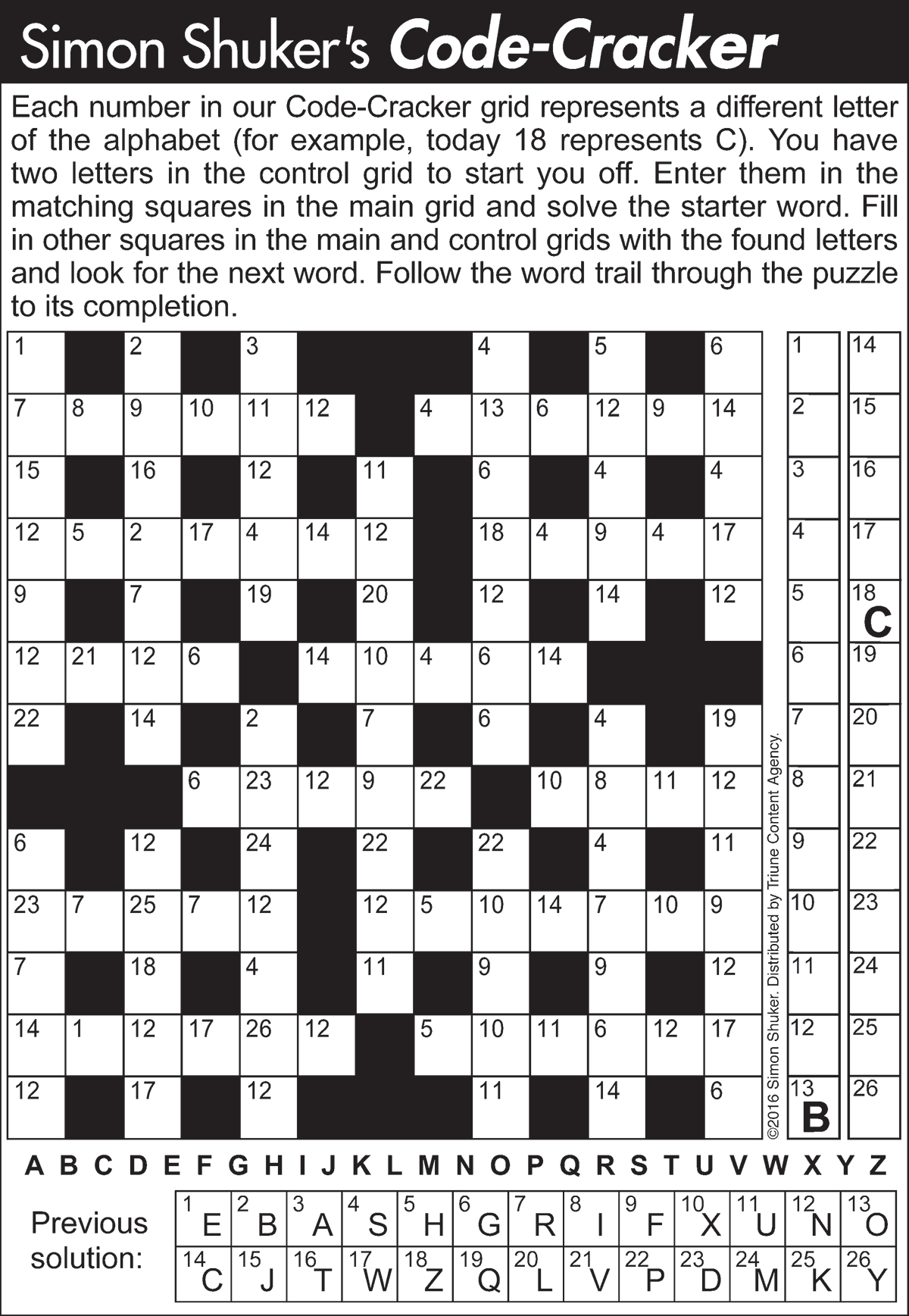 Code-Cracker Word Puzzles | Tribune Content Agency - Printable Codebreaker Puzzles