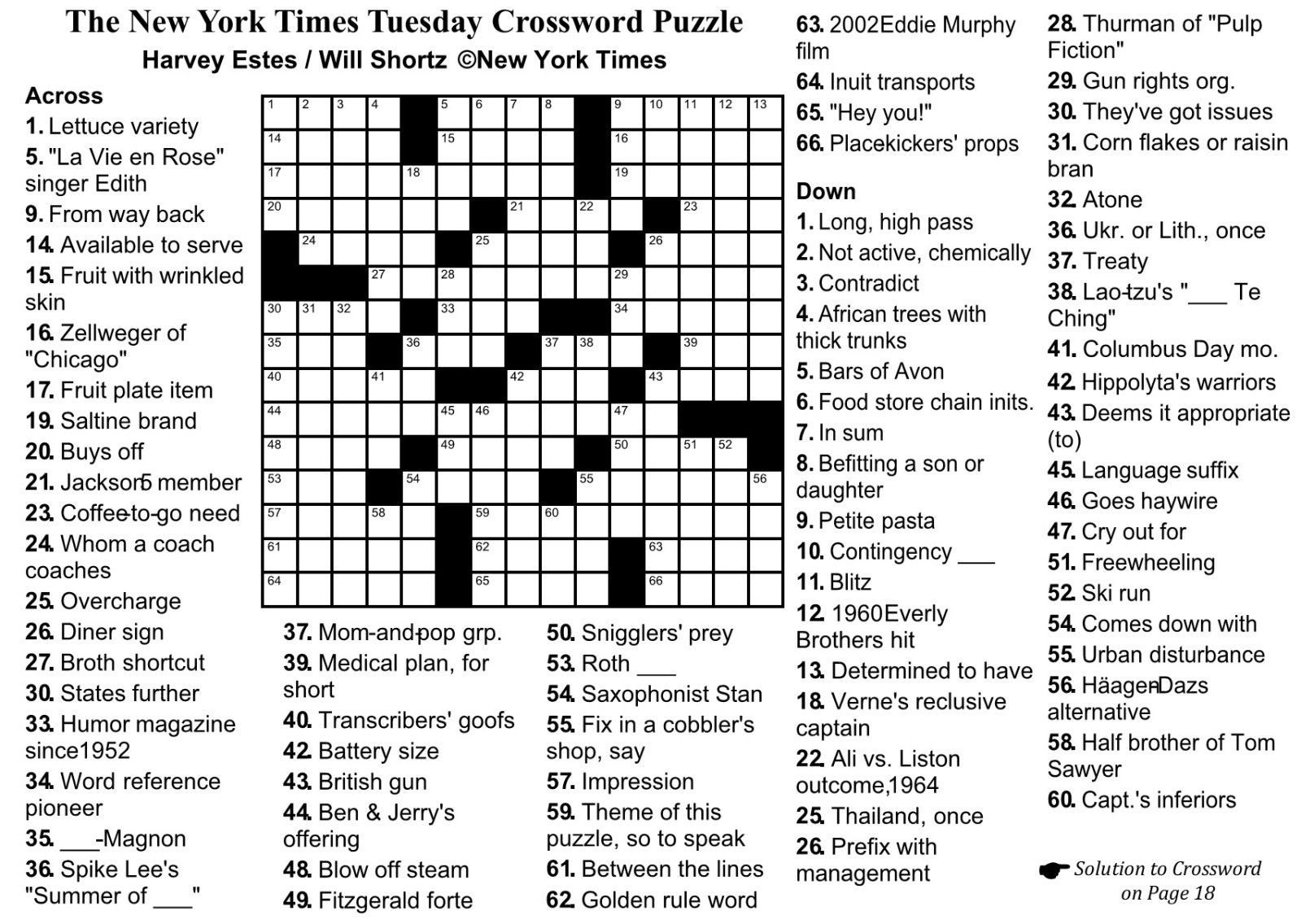 Collection Of Printable Usa Today Crossword Puzzles (34+ Images In - Printable Puzzles.usatoday.com