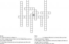 College Crossword Puzzle Crossword - Wordmint - College Crossword Puzzle Printable