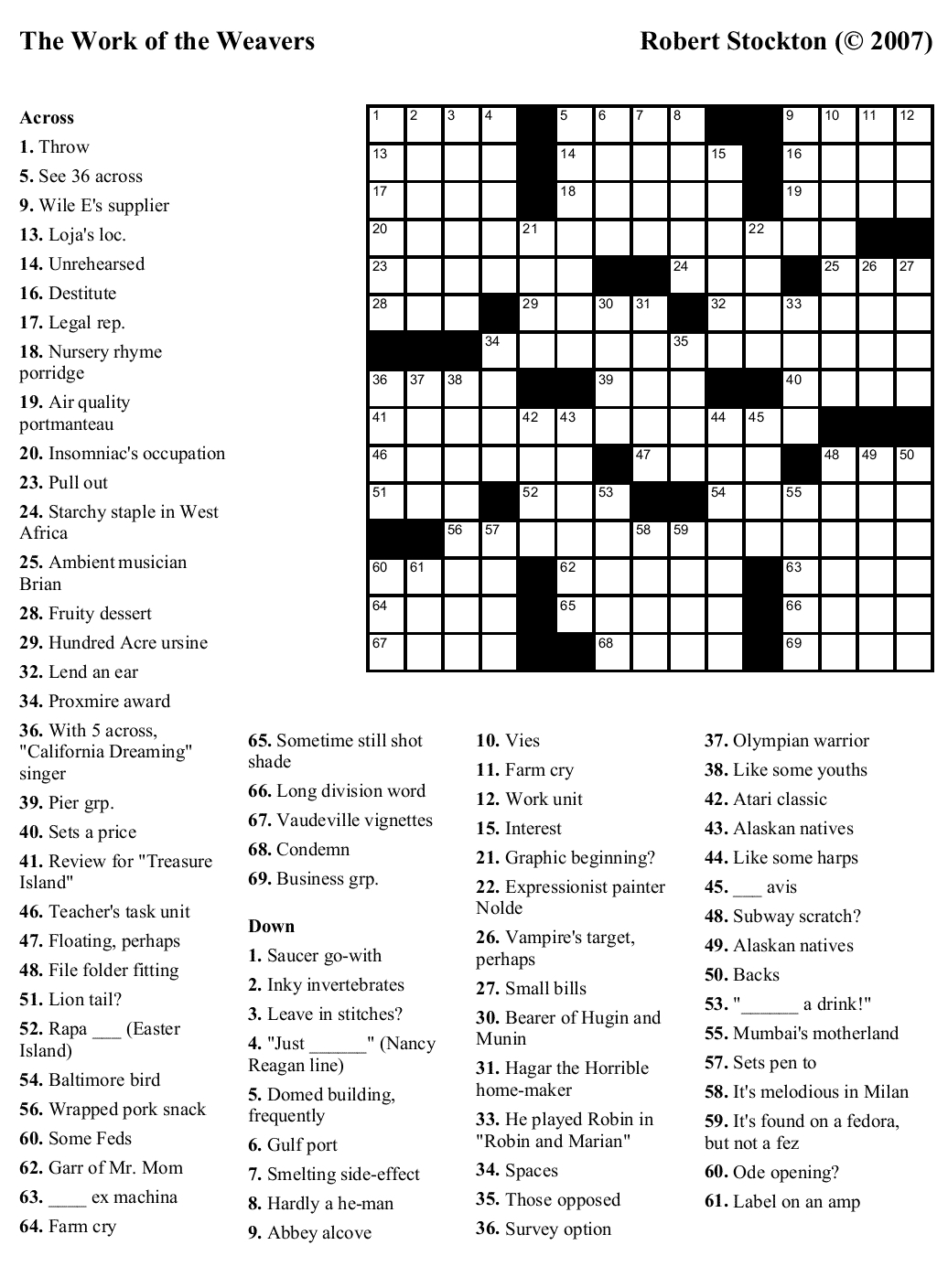 Coloring ~ Coloring Free Large Print Crosswords Easy For Seniors - Printable Thomas Joseph Crossword Puzzle For Today
