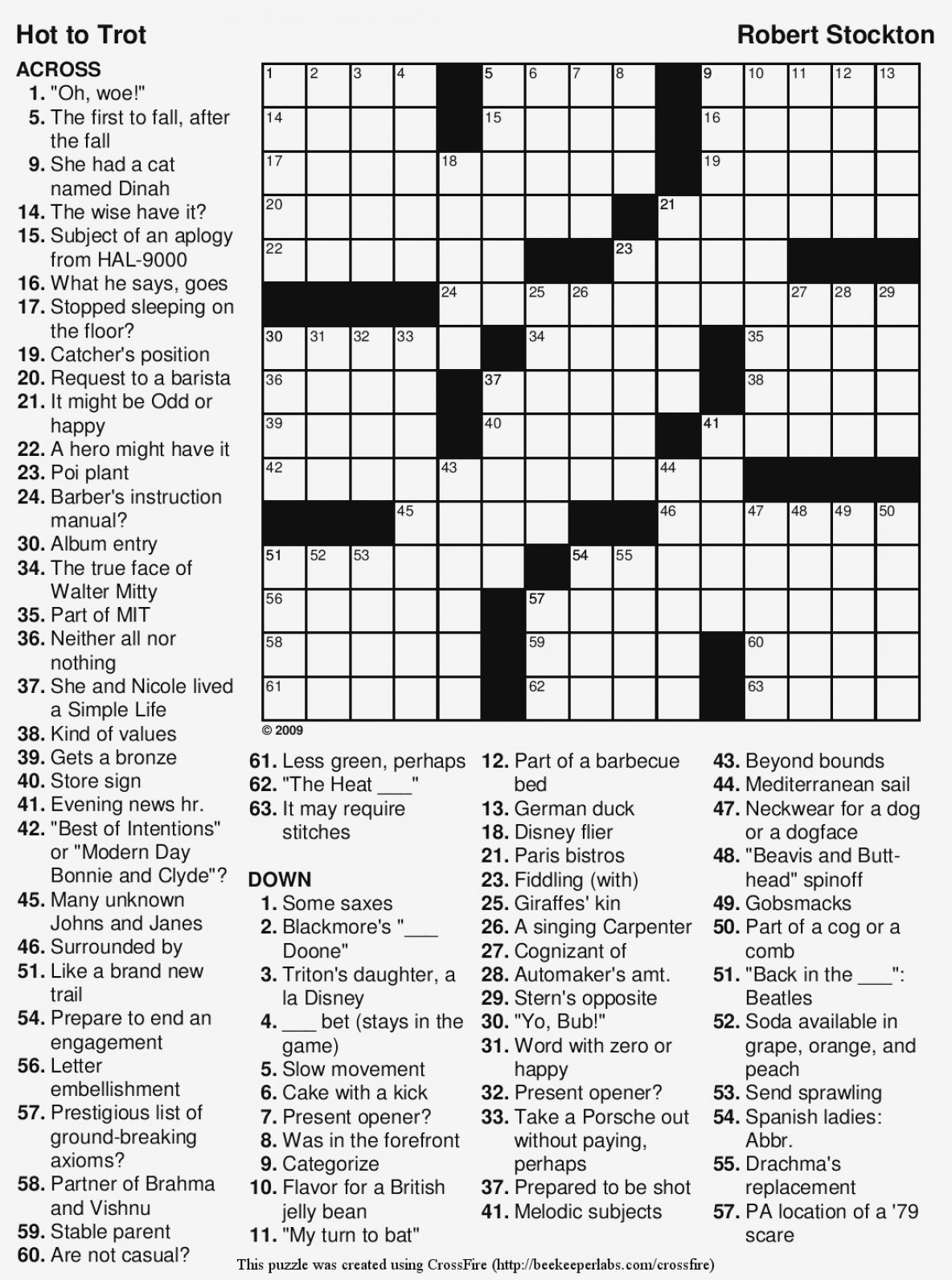 Coloring ~ Splendi Large Print Crossword Puzzles Photo Inspirations - Free Printable Universal Crossword