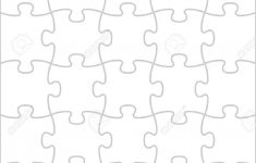Complete Puzzle / Jigsaw Template For Print (25 Pieces) Royalty Free - Print Your Puzzle