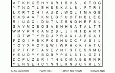 Country Music Stars Printable Word Search Puzzle - Printable Crossword Puzzles Music