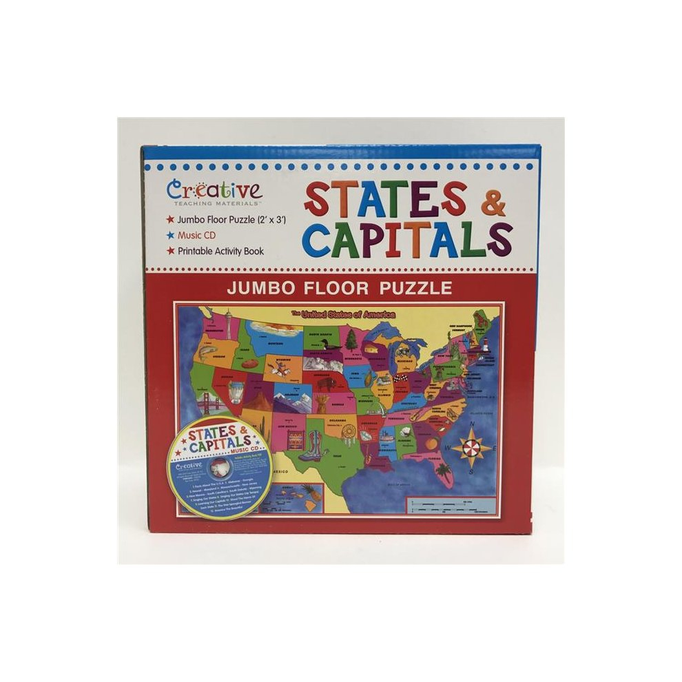Creative Teaching Materials Ctm1022 States &amp;amp; Capitals Jumbo Floor - Printable Floor Puzzle