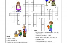 Cross Word Puzzles For Kids School | K5 Worksheets | Puzzles | Word - Printable Crossword Puzzles For Kids With Word Bank