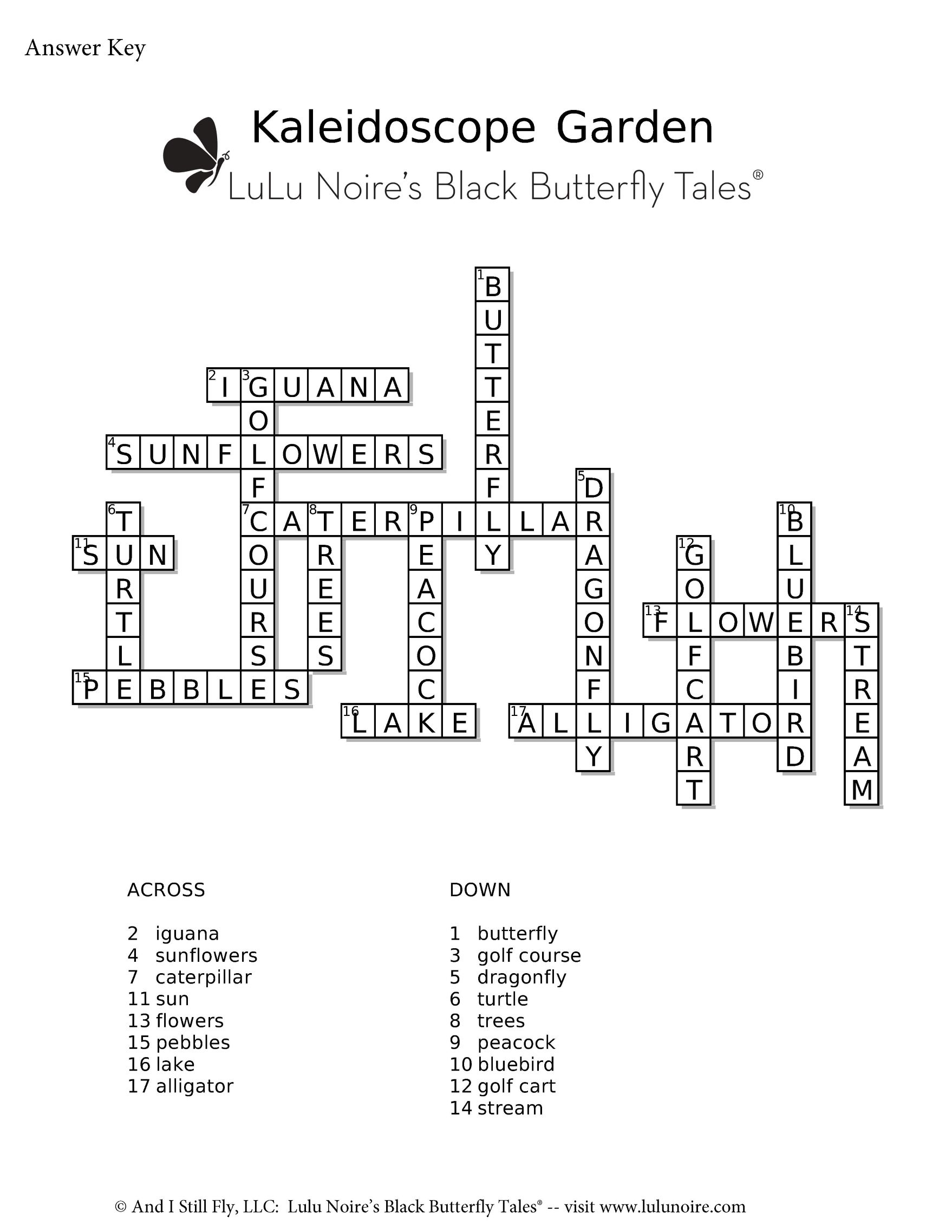 Crossword Puzzle – Kaleidoscope Garden_Page_2 – Lulu Noire, Behind - Printable Golf Crossword Puzzles