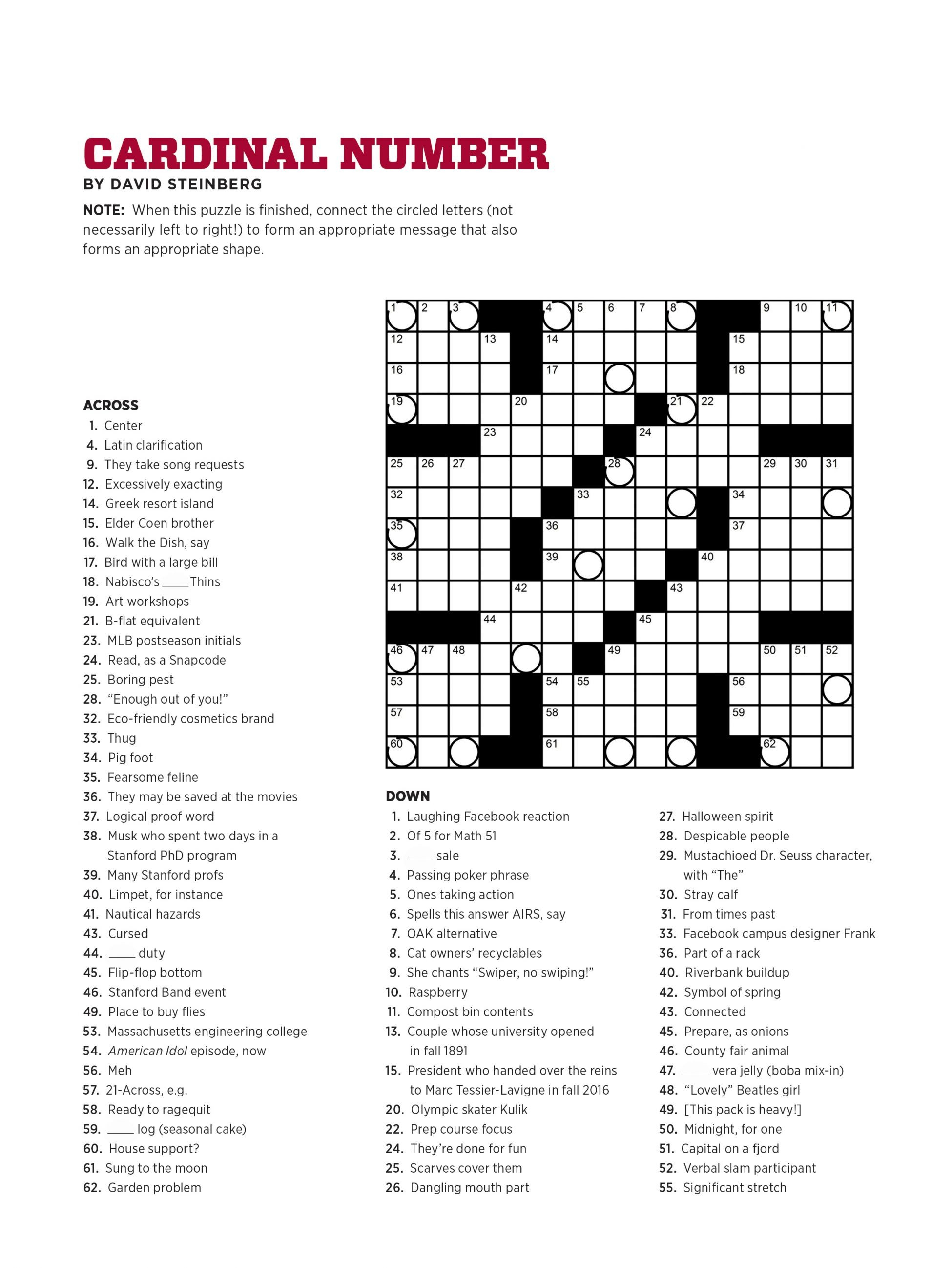 Printable Crossword Usa Today | Printable Crossword Puzzles