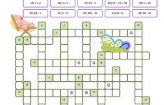 Crossword Puzzle Numbers Worksheet - Free Esl Printable Worksheets - Esl Crossword Puzzles Printable