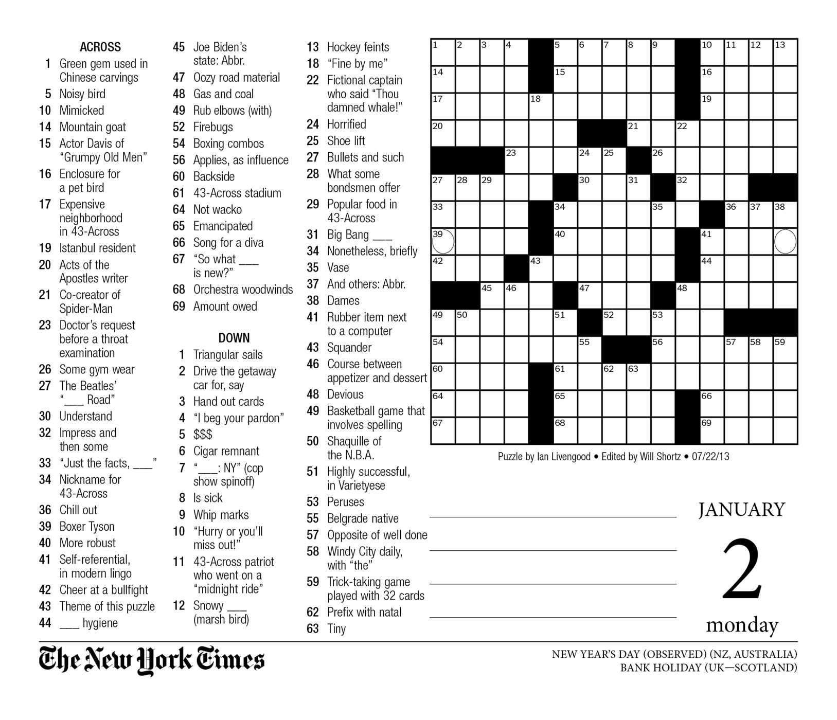 Crossword Puzzle Printable New York Times Crosswords - Free Printable Sunday Ny Times Crossword Puzzles
