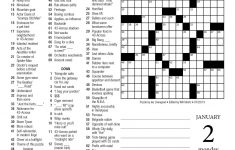 Crossword Puzzle Printable Ny Times Syndicated Answers - New York - Printable Crossword Nyt