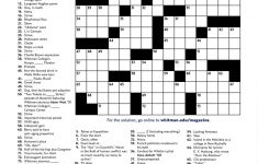 Crossword Puzzle | Whitman College - Printable Crossword Puzzles Spring
