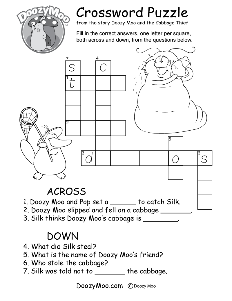 Crossword Puzzle Worksheet (Free Printable) - Printable Children&amp;amp;#039;s Crossword Puzzles