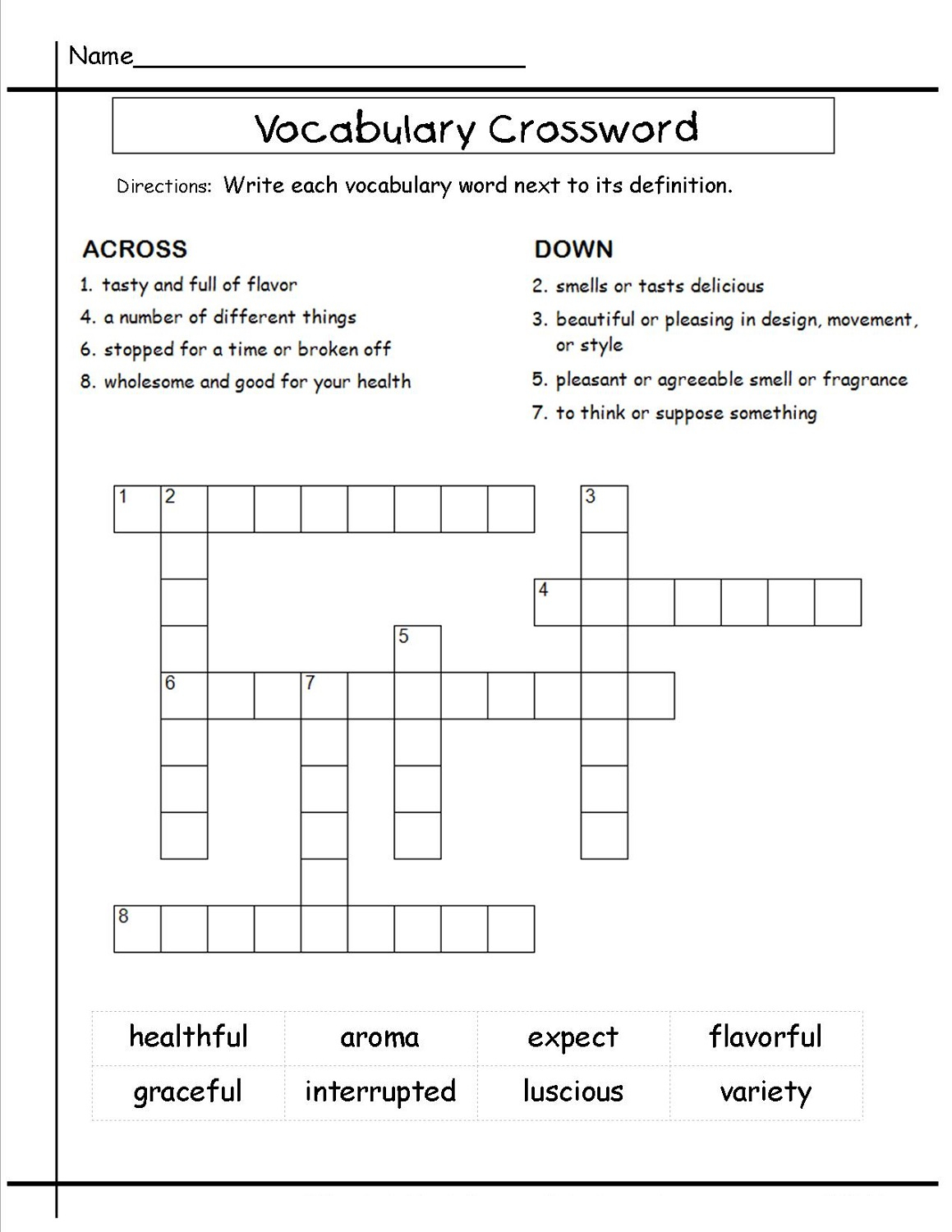 Crossword Puzzles For 5Th Graders | Activity Shelter - 5Th Grade Crossword Puzzles Printable