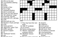 Crossword Puzzles Printable Easy Free Crosswords ~ Themarketonholly - Printable Crossword Puzzles Newspaper