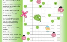 Crossword Spring Worksheet - Free Esl Printable Worksheets Made - Printable Spring Crossword Puzzles