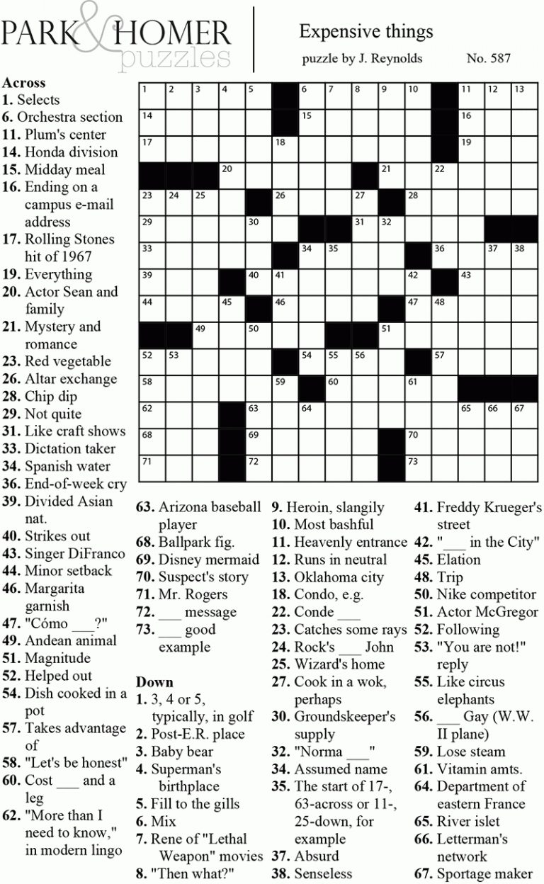 crossword the austin chronicle printable crossword puzzles june