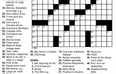 Crosswords Crossword Puzzle To Print Canyoufeelit ~ Themarketonholly - Large Print Crossword Puzzle Subscription