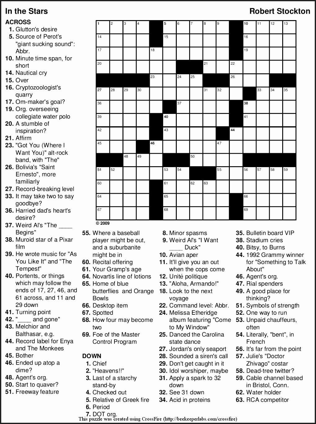 Printable Crossword Themed Printable Crossword Puzzles