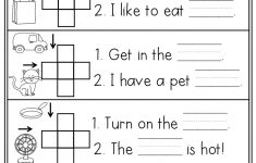Cvc Crossword Puzzles For Beginning Readers And Simple Sentences - Printable Crossword Puzzle For Kindergarten