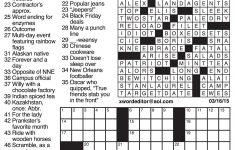 Daily Crossword Puzzle Printable – Jowo - Free La Times Crossword - Printable Crossword La Times