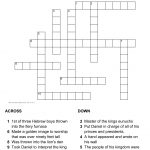 Daniel Crossword Puzzle   Printable Bible Puzzles