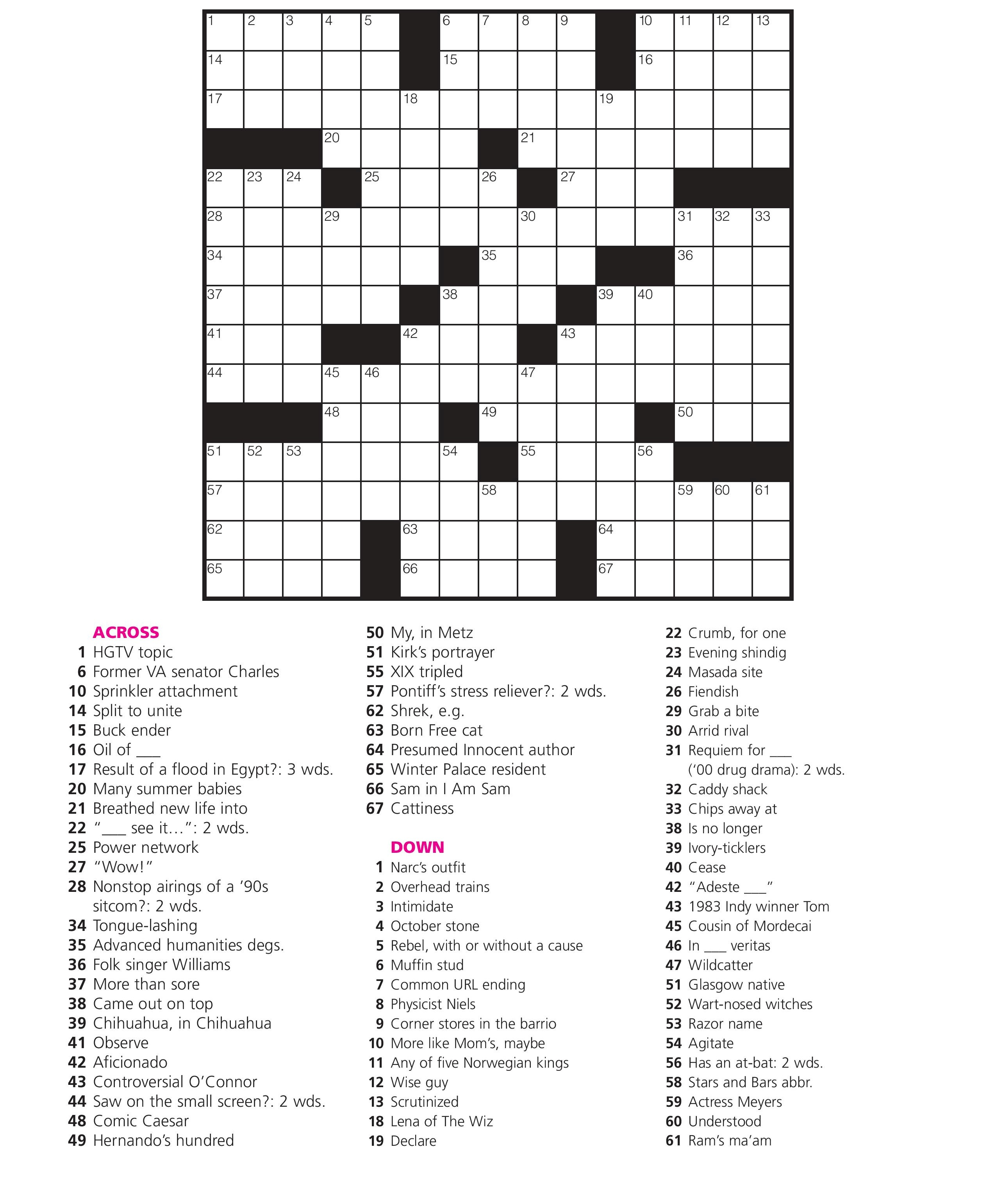 December 21: Crossword Puzzle Day – Games World Of Puzzles - Printable Crossword Puzzle Nov 2018
