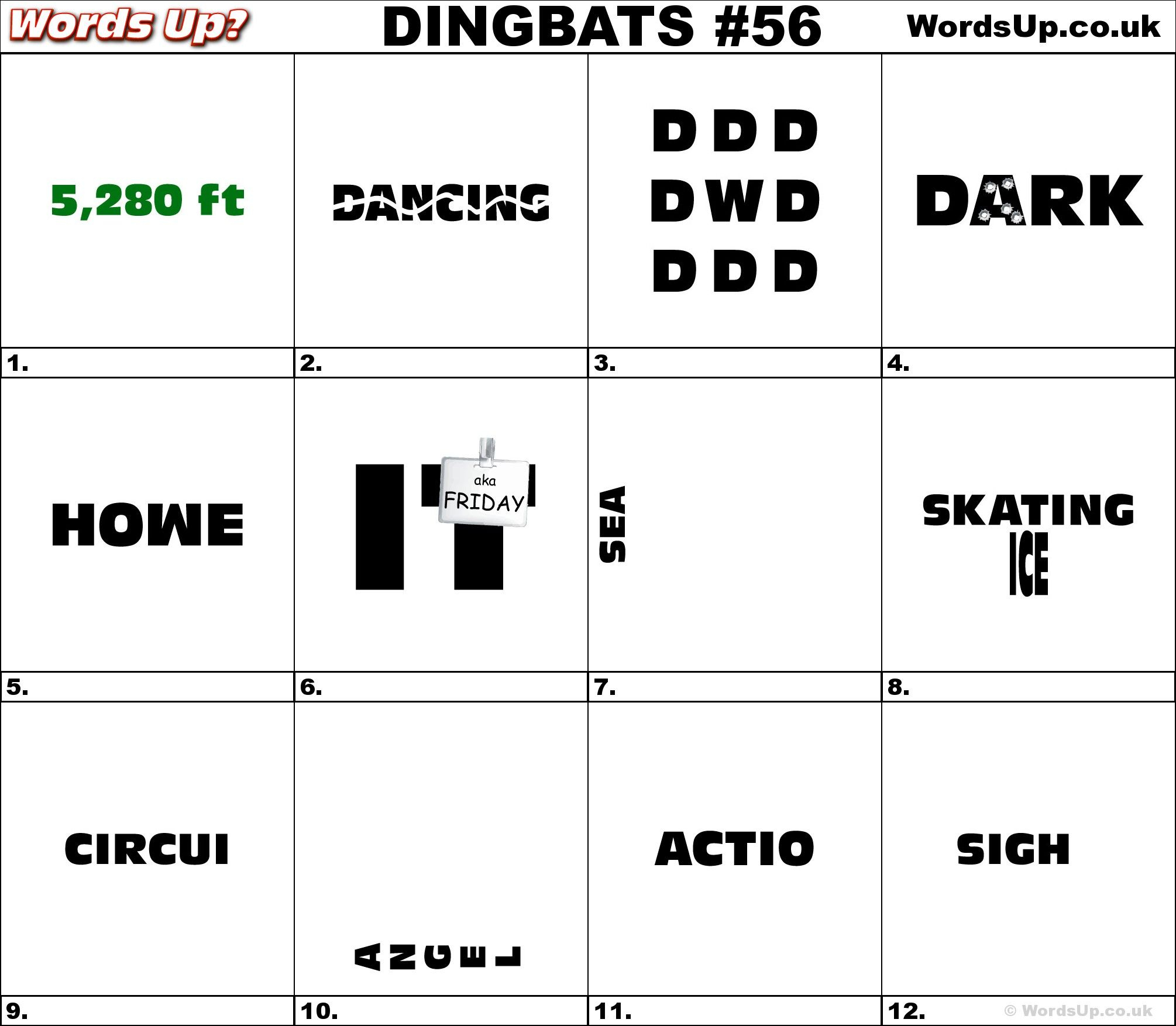 Dingbat &amp;amp; Whatzit Rebus Puzzles #dingbats #whatzits #rebus #puzzle - Printable Rebus Puzzle Worksheets