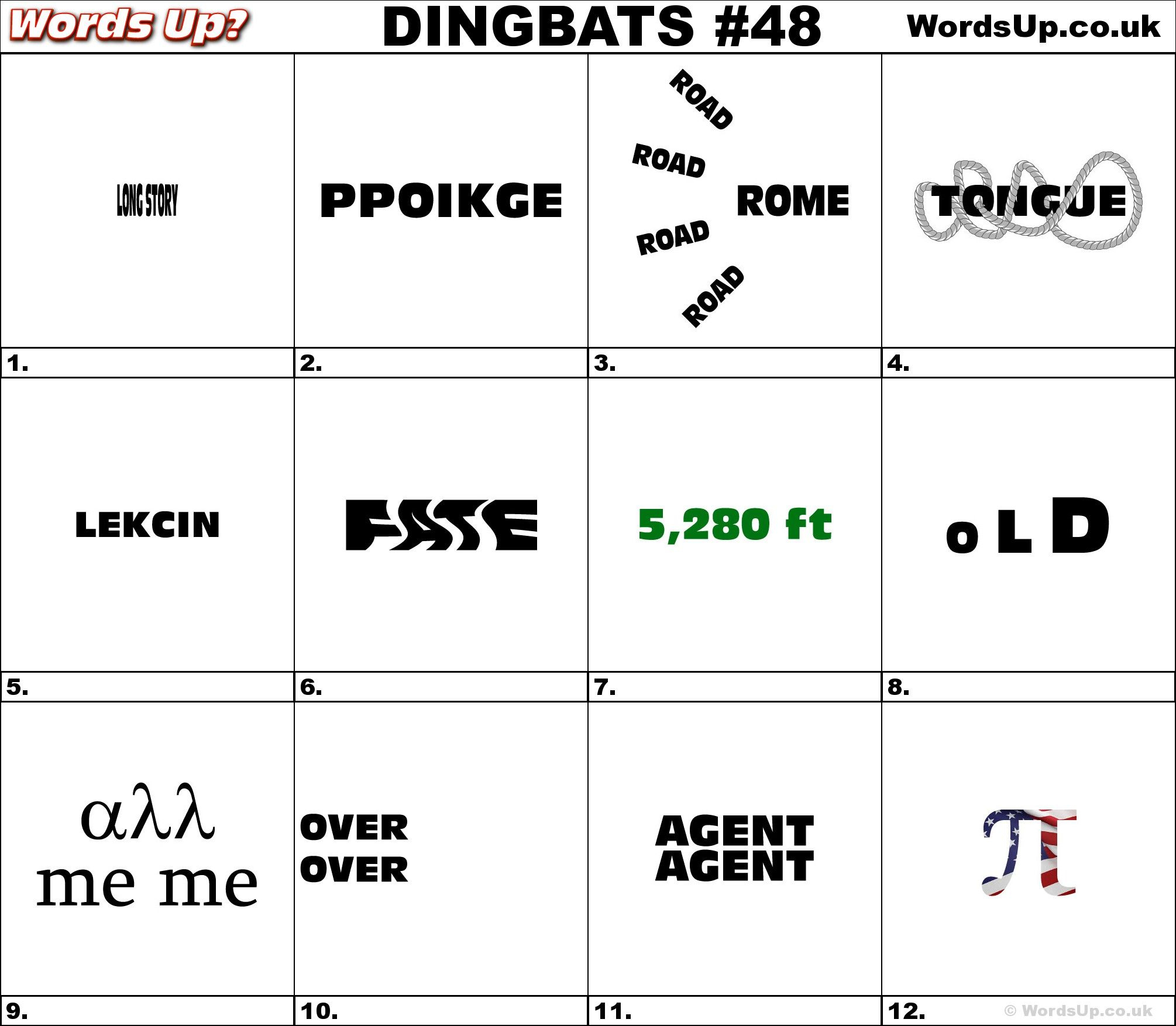 words up dingbat puzzles printable rebus puzzles