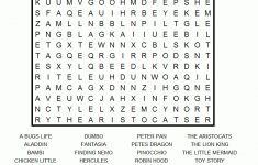 Disney Movies Printable Word Search Puzzle - Printable Crossword Puzzles Disney