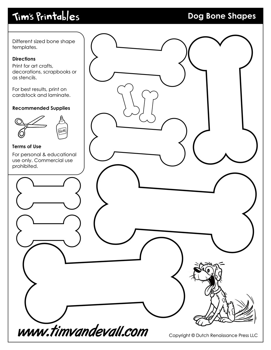 Dog Bone Shapes - Tim&amp;#039;s Printables - Free Printable Dog Puzzle