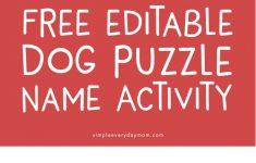 Dog Puzzle Name Activity | *free Printables For Kids From Simple - Free Printable Dog Puzzle