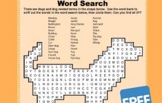 Dog Word Search | Education Activities | Learning Games, Dog Words - Free Printable Dog Puzzle