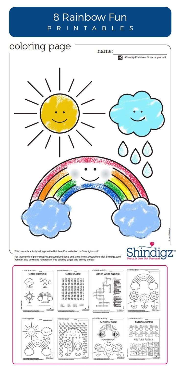 Don&amp;#039;t Let Rainy Days Get You Down, Have A Blast With Rainbow Themed - Printable Rainbow Puzzle