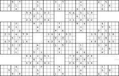 Double Harakiri Sudoku X - Printable Sudoku X Puzzles