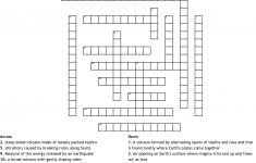 Earthquakes And Volcanoes Crossword - Wordmint - Volcano Crossword Puzzle Printable