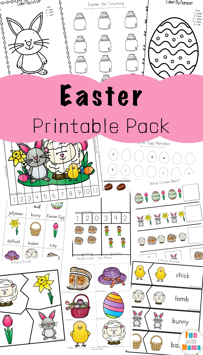 Easter Activities For Toddlers And Preschool Printables - Fun With Mama - Printable Bunny Puzzle