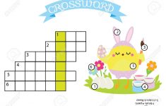 Easter Activity. Educational Children Game. Crossword With Answer - Printable Puzzle For Toddlers