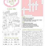 Easter Kid's Activity Sheet Free Printables Available @party   Easter Crossword Puzzle Printable Worksheets