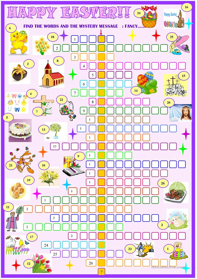 printable easter crossword puzzles for adults printable