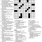 Easy Celebrity Crossword Puzzles Printable   Free Printable Celebrity Crossword Puzzles