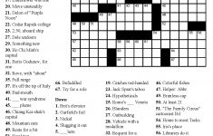 Easy Crossword Puzzle Free – Maggi.hub-Rural.co Intended For Free - Printable Easy Crossword Puzzles With Solutions