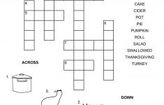 Easy-Crossword-Puzzles-For-Kids-Happy | Ot Fun | Thanksgiving - Crossword Puzzles For Kindergarten Free Printable