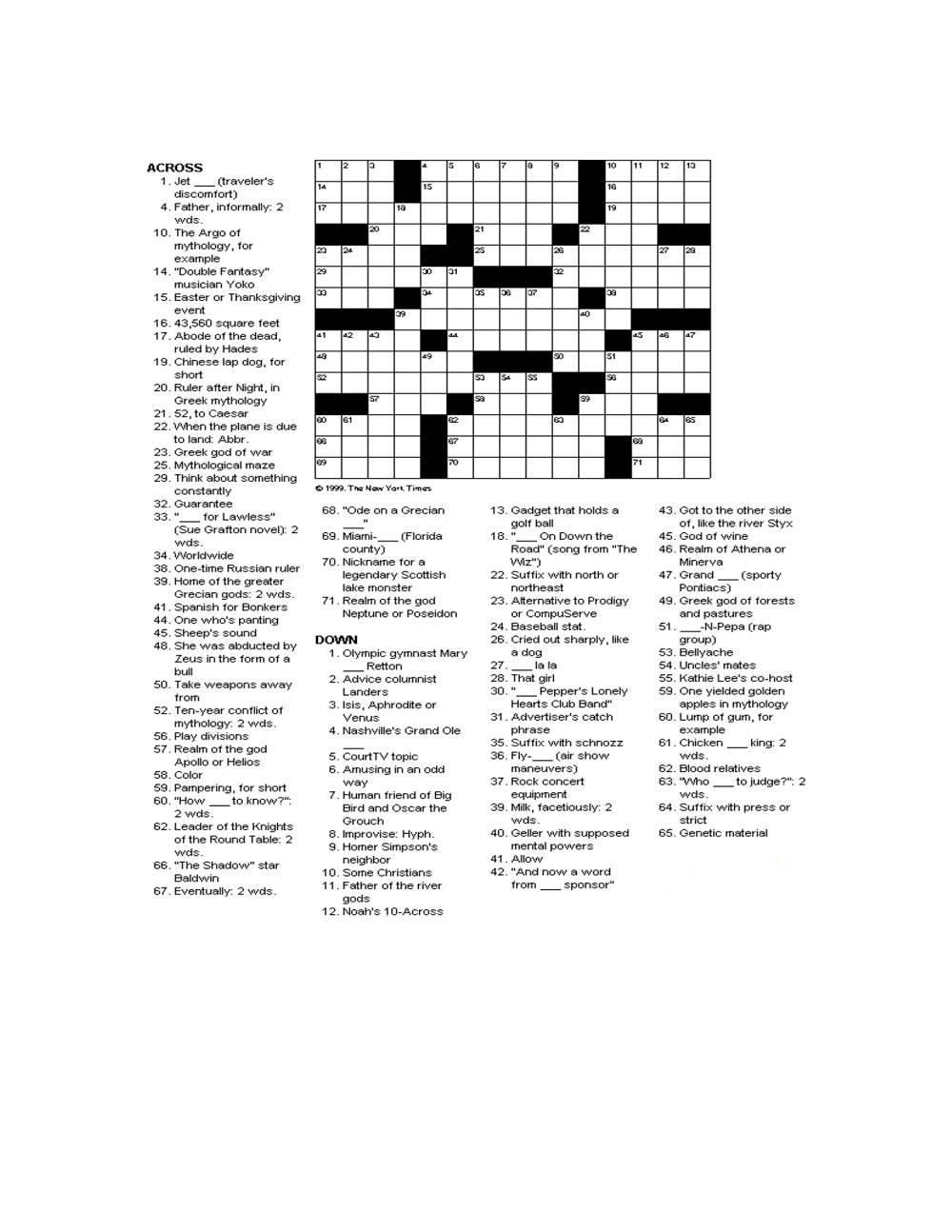 Easy Crossword Puzzles For Senior Activity | Kiddo Shelter - Printable Crossword Puzzles Christian