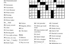 Easy Crossword Puzzles Printable Daily Template - Printable Music Puzzles