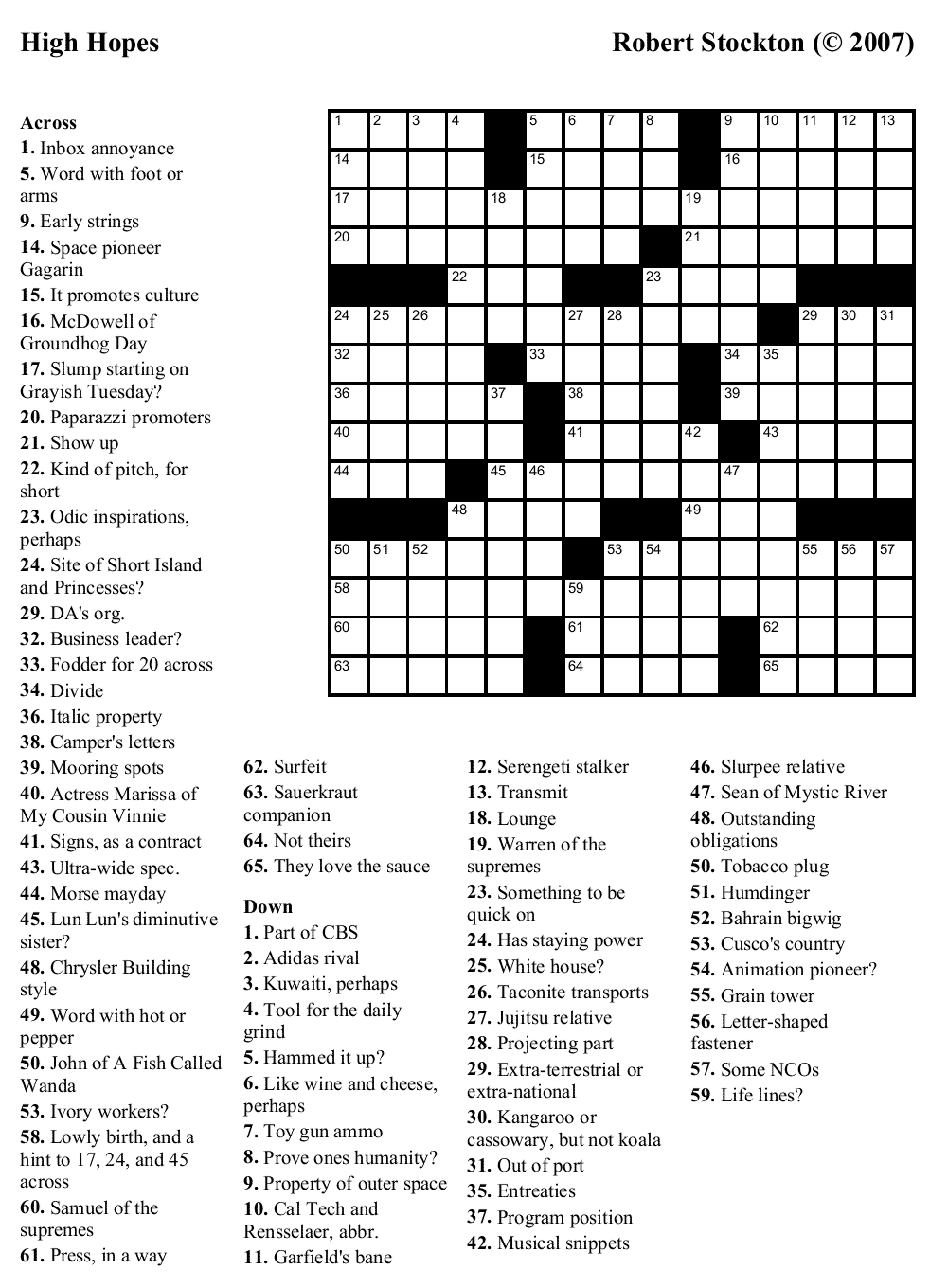 Easy Printable Crossword Puzzles | &amp;quot;aacabythã&amp;quot; | Free Printable - 15X15 Printable Crossword Puzzles