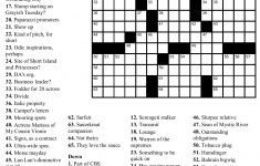 Easy Printable Crossword Puzzles | &quot;aacabythã&quot; | Free Printable - Free Printable Crossword Puzzle #1