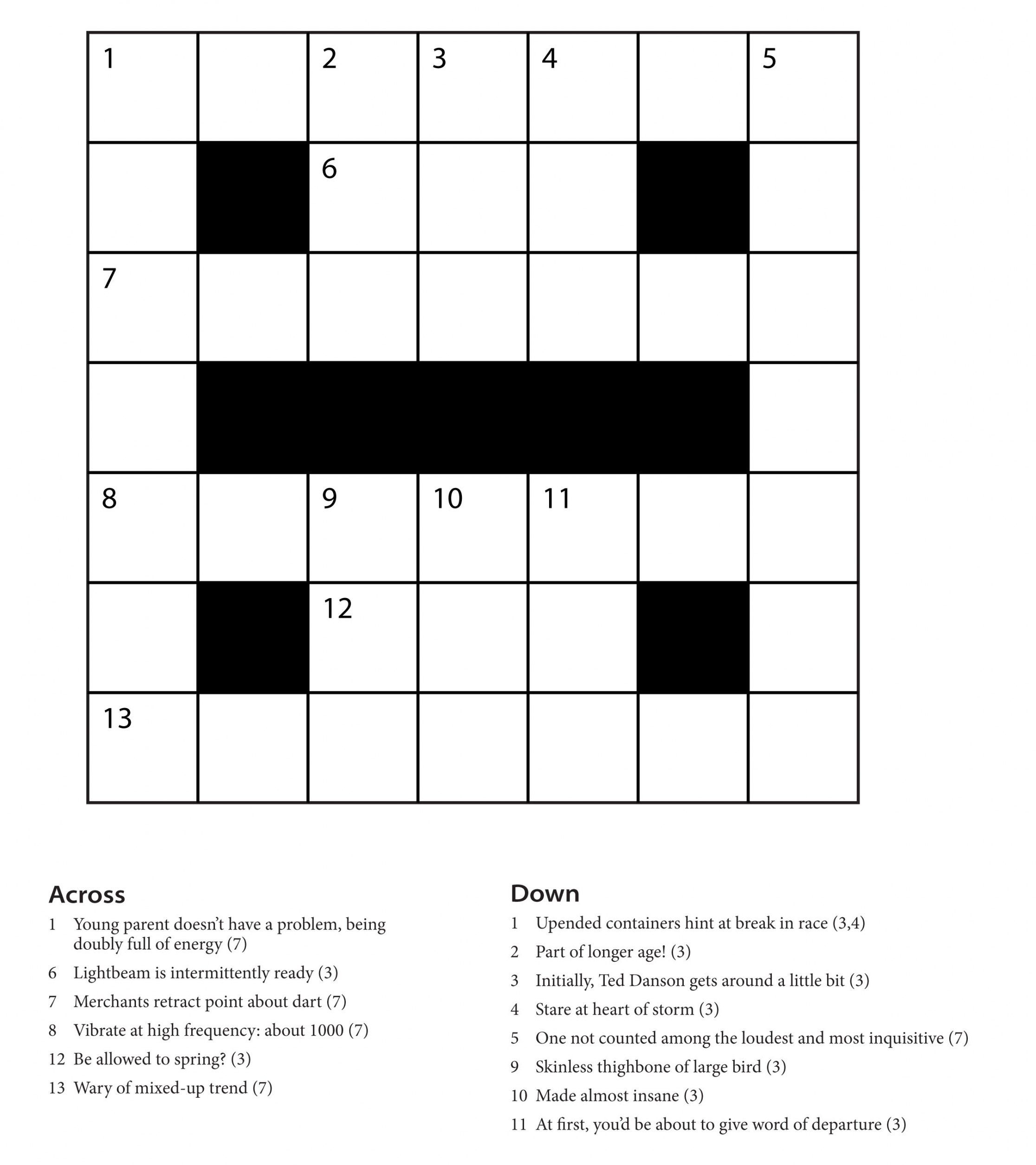 Easy Printable Crossword Puzzles | Freepsychiclovereadings - Printable Crossword Puzzles For Beginners