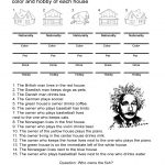 Einstein's Riddle: Detective Style Logic Activity   All Esl   Printable Einstein Puzzles