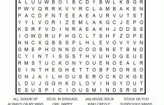 Elvis Songs Printable Word Search Puzzle - Printable Word Puzzles For Seniors