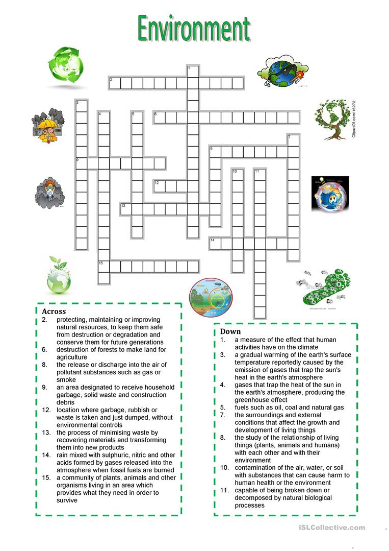 Printable English Vocabulary Crossword Puzzle Printable Crossword 